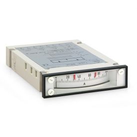Analoges Drehspulmessgerät für Gleichstrom mit Grenzwertkontakten, Amperemeter, Typ vAK, 96x24 mm, Profilanzeige