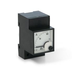 Analoges Drehspulmessgerät für Gleichstrom, Amperemeter, Typ 45 DA, 48x85 mm, Tragschienenmontage/Hutschienenmontage