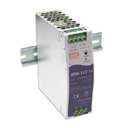 Schaltnetzgerät Serie WDR, Netzgeräte einphasig und zweiphasig, Ausgang 24 VDC, 120 W - 480 W, 5 A - 20 A, Eingangsbereich 180 - 550 VAC, weitere Ausgangsgrößen auf Anfrage, Montage auf DIN-Schiene