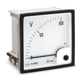 Analoges Drehspulmessgerät für Gleichspannung, Voltmeter, Typ DV, 48x48 mm, 72x72 mm, 96x96 mm, 144x144 mm