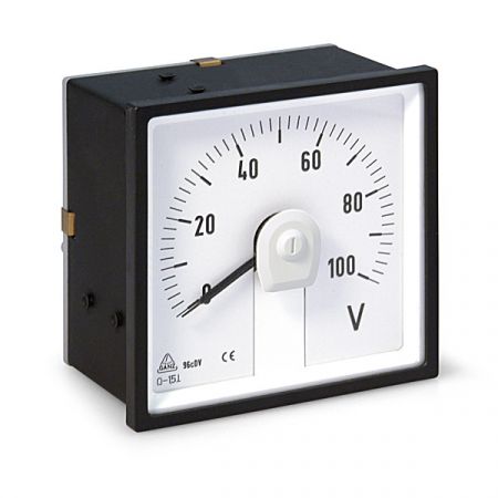 Analoges Drehspulmessgerät für Gleichspannung, 240 Grad Skala, Voltmeter, Typ cDV, 72x72 mm, 96x96 mm, 144x144 mm