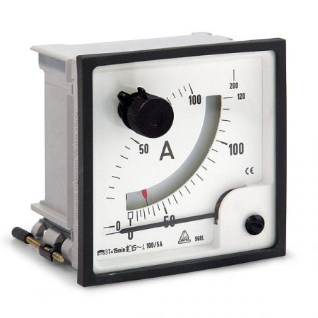 Analoges Dreheisenmessgerät für Wechselstrom mit Bimetallfunktion und Momentanwertanzeige, Maximum-Strommesser, Typ BL, 72x72 mm, 96x96 mm