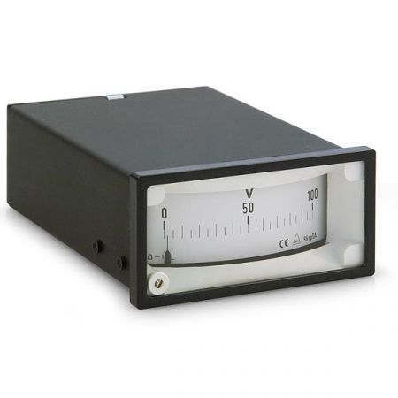 Analoges Drehspulmessgerät für Gleichspannung, Voltmeter, Typ spDV, 72x36 mm, 96x48 mm, 144x72 mm, Profilanzeige