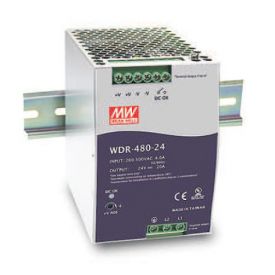 Schaltnetzgerät WDR 480, Netzgerät einphasig und zweiphasig, Ausgang 24 VDC, 480 W, 20 A, Eingangsbereich 180 - 550 VAC, weitere Ausgangsgrößen auf Anfrage, Montage auf DIN-Schiene