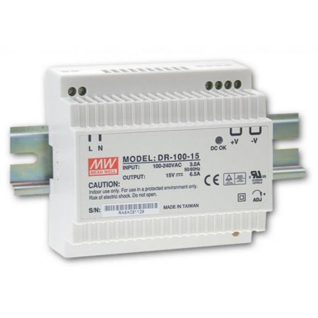 Schaltnetzgerät DR 100, Netzgerät einphasig, Ausgang 24 VDC, 100 W, 4,2 A, Eingangsbereich 85 - 264 VAC, weitere Ausgangsgrößen auf Anfrage, Montage auf DIN-Schiene