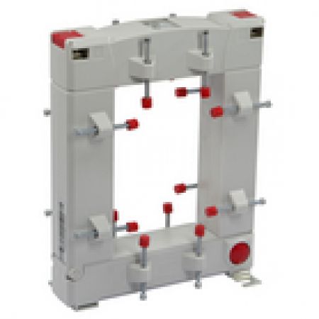 Kabelumbau-Stromwandler KBU 812, für CU-Schiene und Rundleiter, Stromwandler mit teilbarem Messkern, mit integrierten Sekundär-Verschlusskappen, teilbares Messsystem ermöglicht die einfache, nachträgliche Installation in vorhandene Anlagen möglich