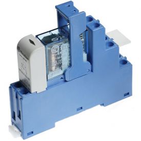 Finder Koppelrelais 49.52/49.72, Koppelrelais, 2 Wechsler, 15,5 mm breit mit integrierter EMV-Spulenbeschaltung, Spulen für AC, DC und DC sensitiv, 500 mW, Sichere Trennung zwischen Spule und Kontaktsatz nach EN 50178, EN 60204 und EN 60335, 6 kV,  ...