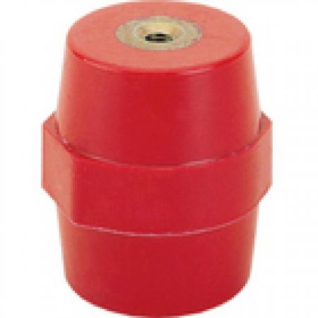 Zwischenraum-Isolatoren DB/P, CPE, CO/P, aus Polyglas-Polyestermasse, mit Glasfaser verstärkt, selbstverlöschend, unzerbrechlich, Einsatz z.B. bei hohen Raumtemperaturen -40°C...+130°C, in Kontakt mit ätzenden Substanzen, bei Vibrationen, etc.