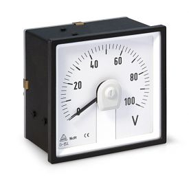 Analoges Drehspulmessgerät für Gleichspannung, 240 Grad Skala, Voltmeter, Typ cDV, 72x72 mm, 96x96 mm, 144x144 mm
