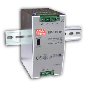 Schaltnetzgerät DR 120, Netzgerät einphasig, Ausgang 24 VDC, 120 W, 5 A, Eingangsbereich 85 - 264 VAC, weitere Ausgangsgrößen auf Anfrage, Montage auf DIN-Schiene