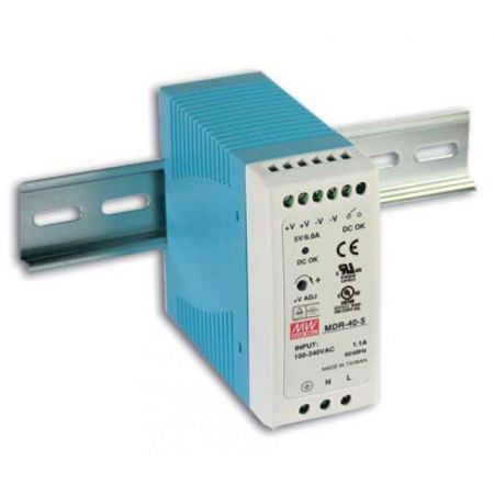 Schaltnetzgerät Serie MDR, Netzgeräte einphasig, Ausgang 24 VDC, 10 W - 100 W, 0,42 A - 4 A, Eingangsbereich 85 - 264 VAC, weitere Ausgangsgrößen auf Anfrage, Montage auf DIN-Schiene