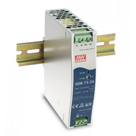 Schaltnetzgerät Serie SDR, Netzgeräte einphasig, Ausgang 24 VDC, 76,8 W - 960 W, 3,2 A - 40 A, Eingangsbereich 88 - 264 VAC, weitere Ausgangsgrößen auf Anfrage, Montage auf DIN-Schiene