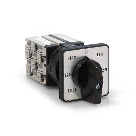 externer Messstellenumschalter für 7 Schaltstellungen, Typ V 30/7, 48x48 mm