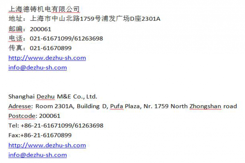 Contact in China